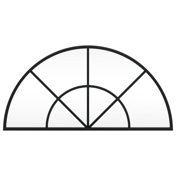 vidaXL ウォールミラー ブラック 60x30 cm アーチアイアン