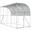 vidaXL 壁に対する鶏小屋 シルバー 600 x 150 x 215 cm 亜鉛メッキ鋼板