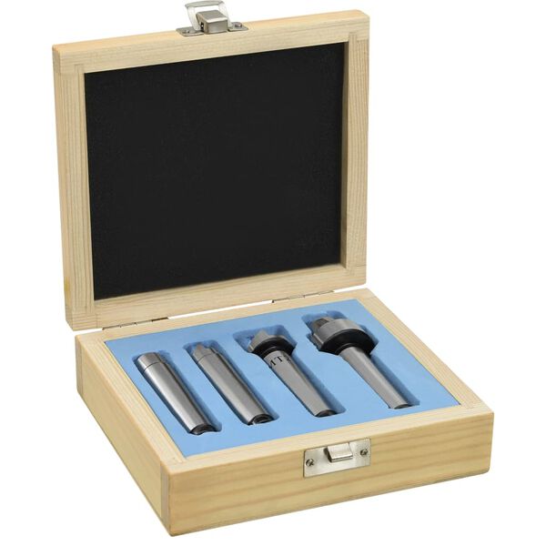 vidaXL 木工旋盤センター 4点 MT2 スチール製