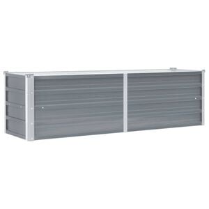 vidaXL ガーデンレイズドベッド 160x40x45cm 亜鉛メッキスチール グレー