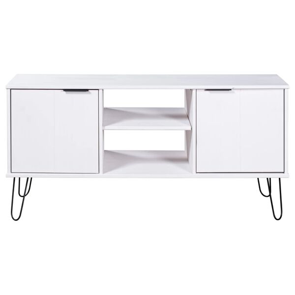 vidaXL TVキャビネット「ニューヨークレンジ」ホワイト パイン無垢材