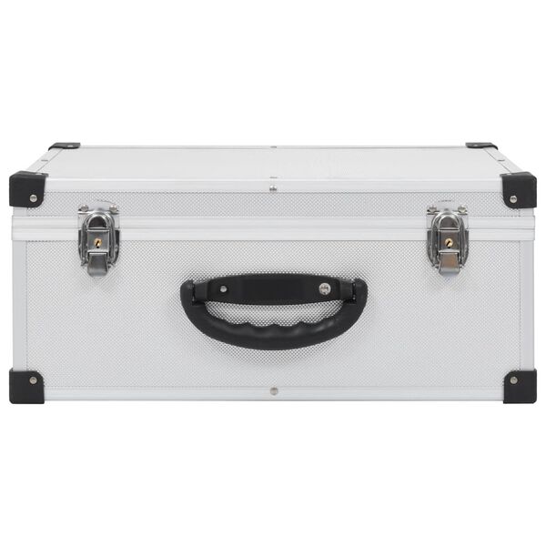 vidaXL CDケース 60枚 アルミ ABS シルバー