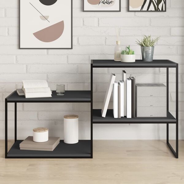 vidaXL 本棚ボード 4点 グレー 60x40x1.5cm パーティクルボード