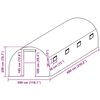 vidaXL 温室用交換カバー (18m&sup2;) 3x6x2m 透明
