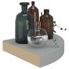vidaXL フローティングコーナーシェルフ グレー 25x25x3.8cm MDF