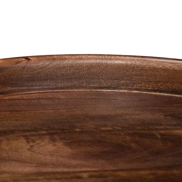 vidaXL テーブル 3点セット マンゴー無垢材＆スチール