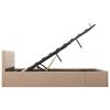 vidaXL 油圧式収納ベッドフレーム カプチーノ 合成皮革製 180x200cm