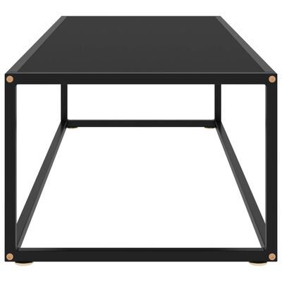 vidaXL コーヒーテーブル ブラック 120x50x35cm ブラックガラス製