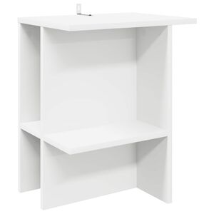 vidaXL コーヒーテーブル ホワイト 40 x 30 x 49 cm エンジニアードウッド