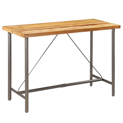 vidaXL バーテーブル チーク無垢材 再生木材 150x70x106cm