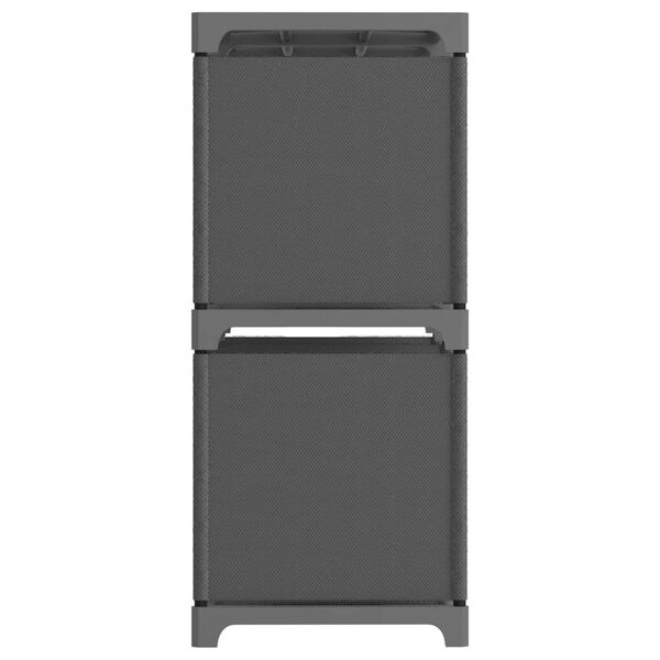 vidaXL 5キューブ ディスプレイシェルフ グレー 103x30x72.5cm 布製