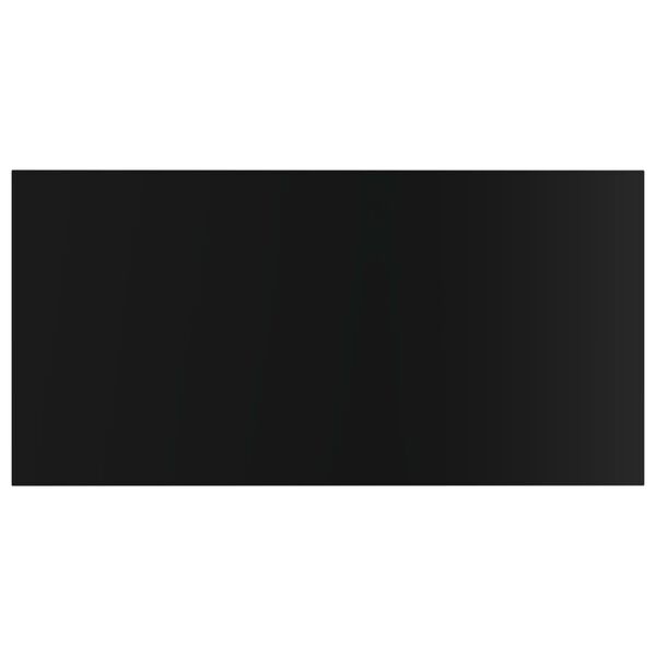 vidaXL 本棚ボード 4点 ハイグロスブラック 40x20x1.5cm パーティクルボード