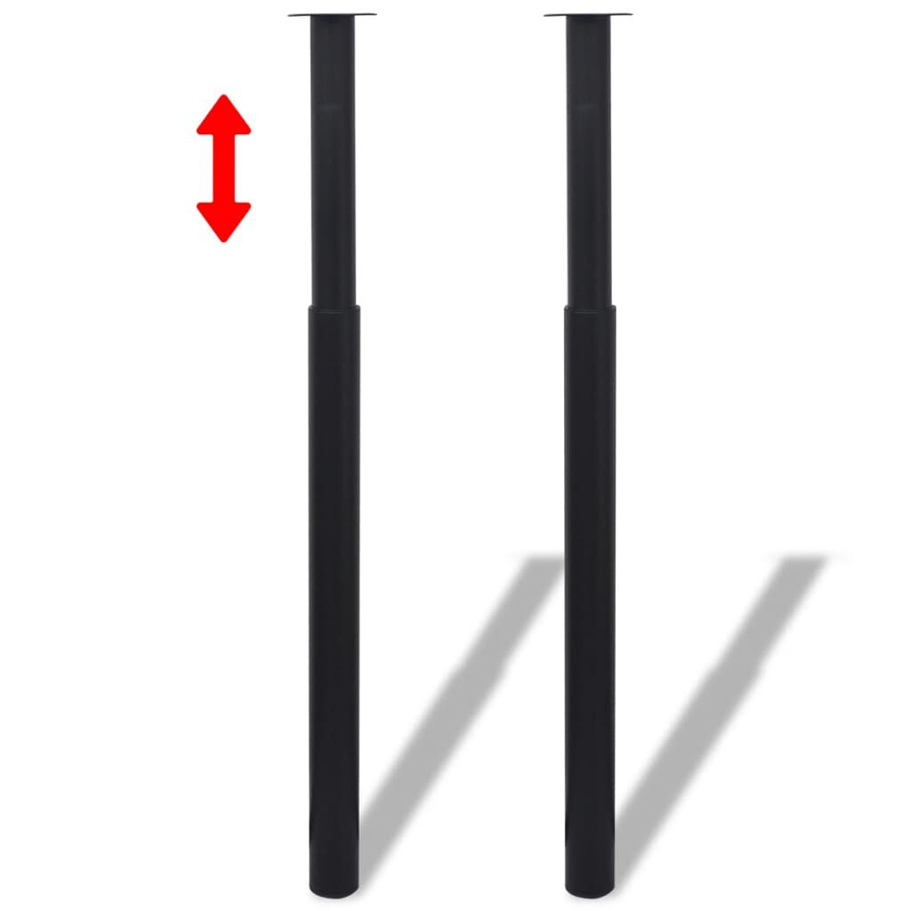vidaXL 伸縮式テーブル脚 4点セット ブラック 710〜1100mm | vidaXL.jp