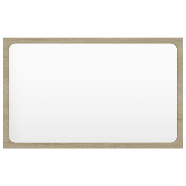 vidaXL バスルーム ミラー ソノマオーク 60x1.5x37cm パーティクルボード