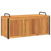 vidaXL アウトドアクッションボックス 110x45x42/53cm 無垢材アカシアとスチール