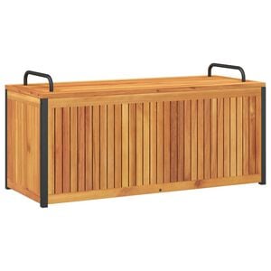 vidaXL アウトドアクッションボックス 110x45x42/53cm 無垢材アカシアとスチール