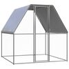 vidaXL 鶏小屋 シルバー＆グレー 2x2x2 m 亜鉛メッキ鋼
