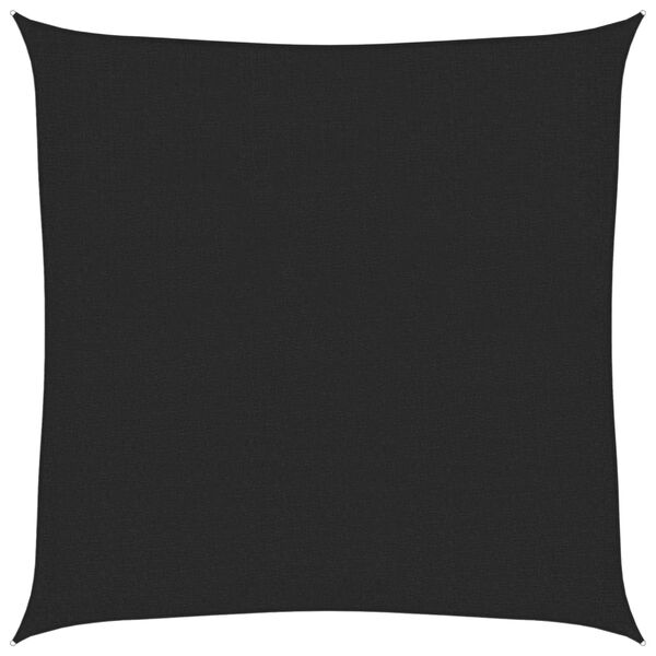 vidaXL サンシェードセイル 160g/m² ブラック 3x3m 高密度ポリエチレン