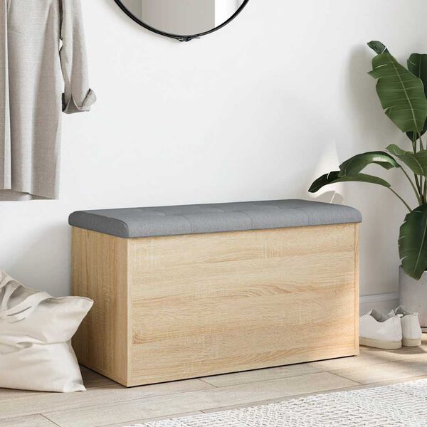 vidaXL 収納ベンチ ソノマオーク 82x42x45 cm エンジニアードウッド