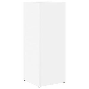 vidaXL 傘立て ストレージ付き ホワイト 25 x 24.5 x 64 cm エンジニアードウッド