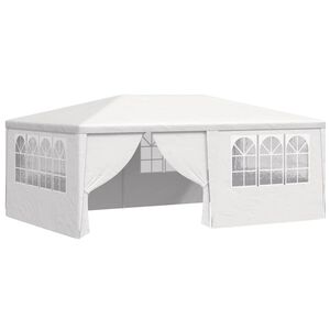 vidaXL プロ仕様 パーティーテント 側壁付き 4x6m ホワイト 90g/m&sup2;