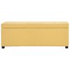 vidaXL ベンチ 収納スペース付き 116cm イエロー ポリエステル製