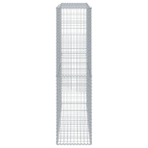 vidaXL 蛇籠バスケット カバー付き 200x50x200cm 亜鉛メッキ鉄