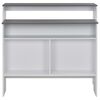 vidaXL バーテーブル テーブルトップ2点付き ホワイト＆グレー 130x40x120cm