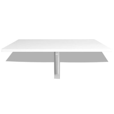 vidaXL 折りたたみ式 ウォールテーブル ホワイト 100x60cm