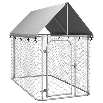 vidaXL 屋外用犬小屋　屋根付き 200x100x150cm