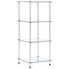 vidaXL 4段 棚 透明 40x40x100cm 強化ガラス製