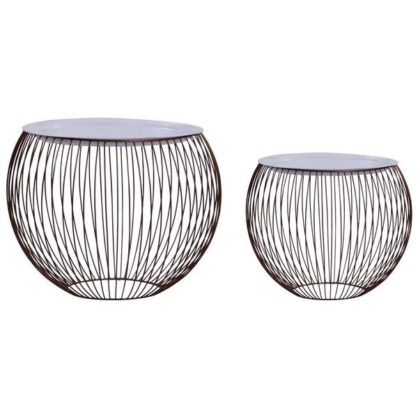 vidaXL コーヒーテーブル 2点 ゴールド