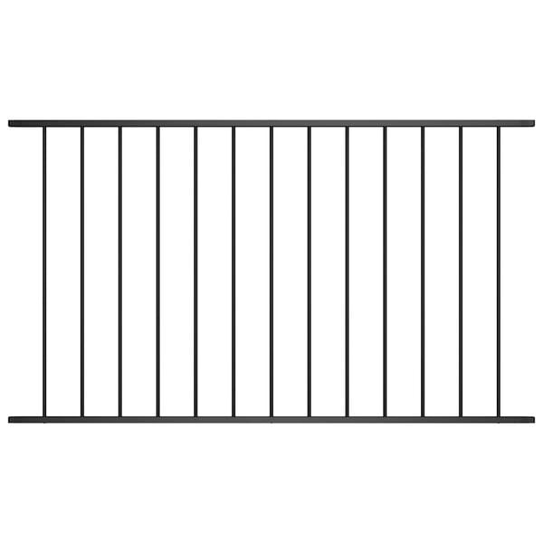 vidaXL フェンスパネル 粉体塗装スチール 1.63x1.25 m ブラック