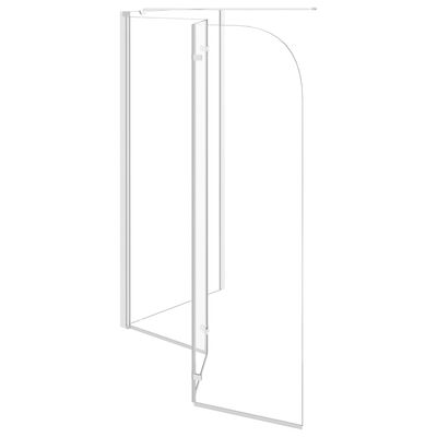 vidaXL 浴室パネル 120x69x130cm 強化ガラス 透明