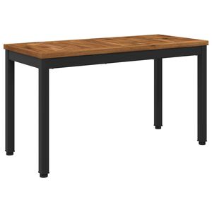 vidaXL ガーデンベンチ 80.5 x 35 x 45 cm ソリッドアカシアウッド ナチュラル＆ブラック 長方形