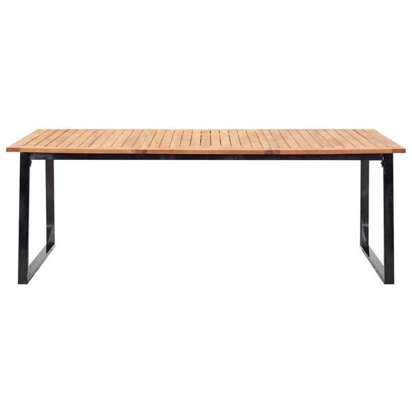 vidaXL 屋外ダイニング9点セット ポリラタン＆アカシア材 ブラック