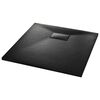 vidaXL シャワートレイ SMC ブラック 80x80cm