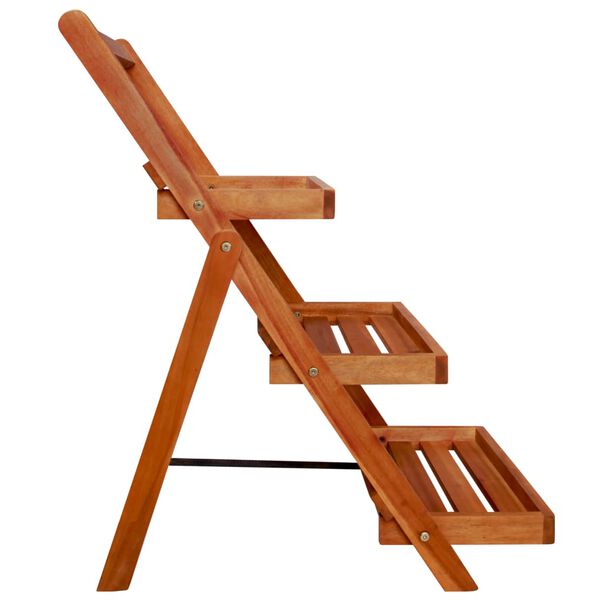 vidaXL 3段式プラントスタンド 50x63x80cm アカシア無垢材