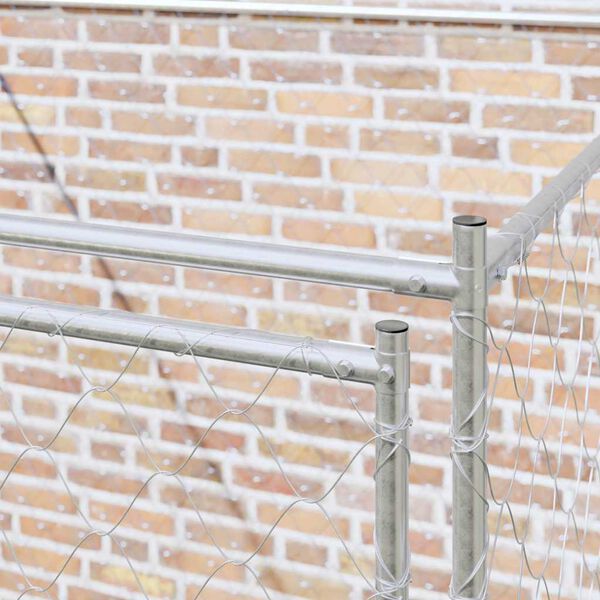 vidaXL 犬用ケージ シルバー 200 x 200 x 200 cm 亜鉛めっき鋼