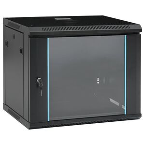 vidaXL 9U壁かけネットワークキャビネット 19インチ IP20 600x450x510 mm