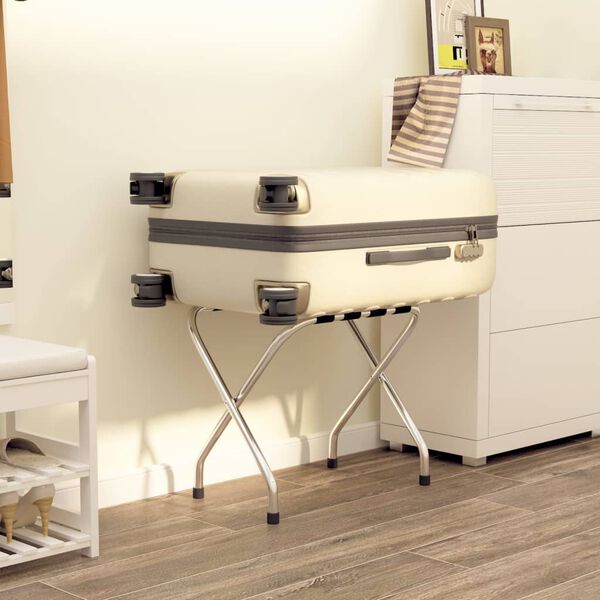 vidaXL ラゲッジラック ブラック＆シルバー 56x40x49 cm