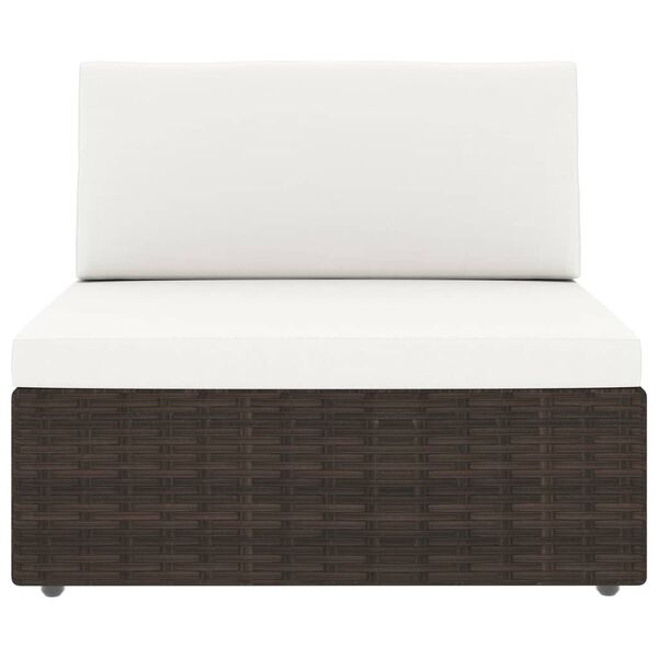 vidaXL ガーデンラウンジ2点セット ポリラタン製 ブラウン