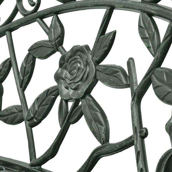 vidaXL ガーデンベンチ 100cm アルミ鋳物 グリーン