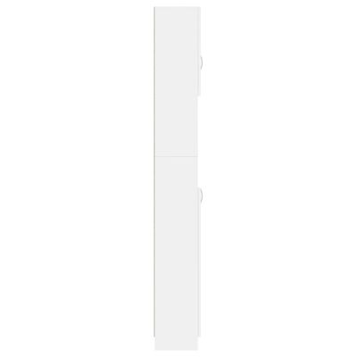 vidaXL バスルームキャビネット 白色 32x25.5x190cm パーティクルボード
