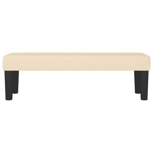 vidaXL ベンチ クリーム 100 x 30 x 30 cm 布