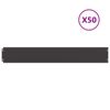 vidaXL 芝生エッジング 50枚入り ブラック 15x103 cm 冷間圧延鋼