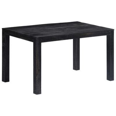 vidaXL ダイニングテーブル 140x80x76cm マンゴーウッド 無垢材 ブラック