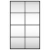 vidaXL ウォールミラー ブラック 50x80 cm 長方形 アイアン