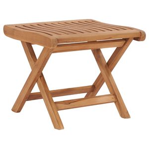 vidaXL 折りたたみ式フットレスト 46.5x49x41.5 cm チーク無垢材