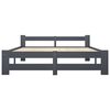 vidaXL ベッドフレーム ダークグレー パインウッド 無垢材 160x200cm